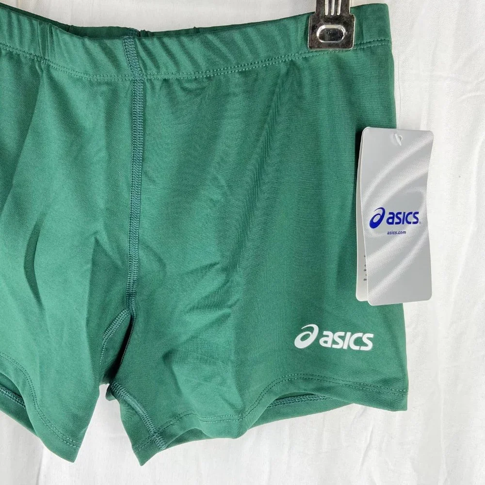 Asics Womens Green 4" Court Volleyball Spandex - Picture 4 of 6